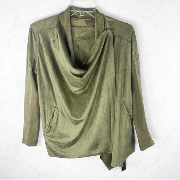 [BlankNYC] Olive Green Drape Jacket - Picture 3 of 7